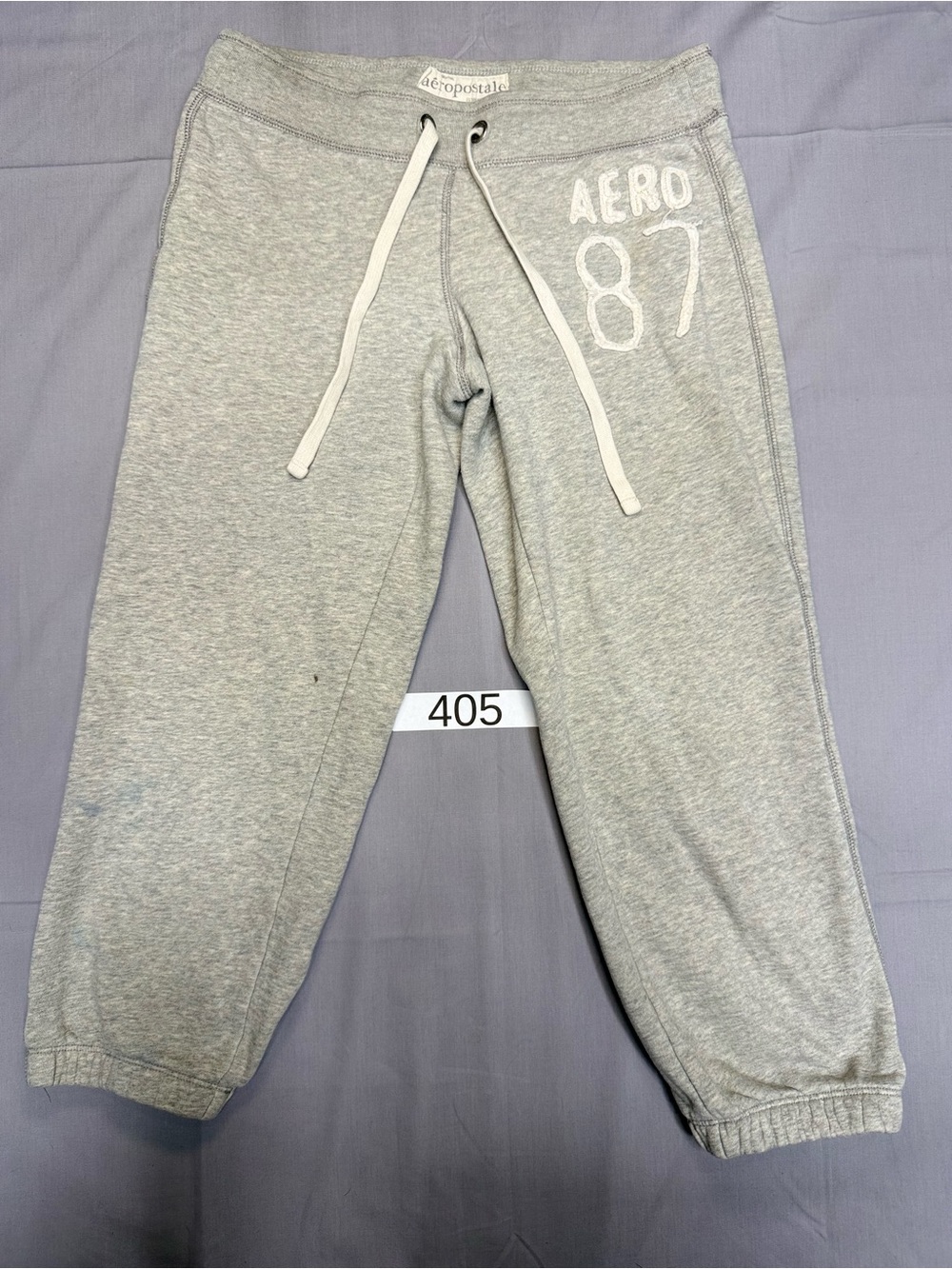 Aeropostale Light Gray AERO 87 Kids Jogger Sweatpants